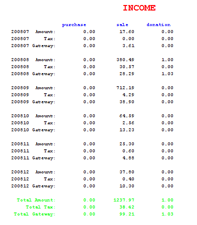 Income report